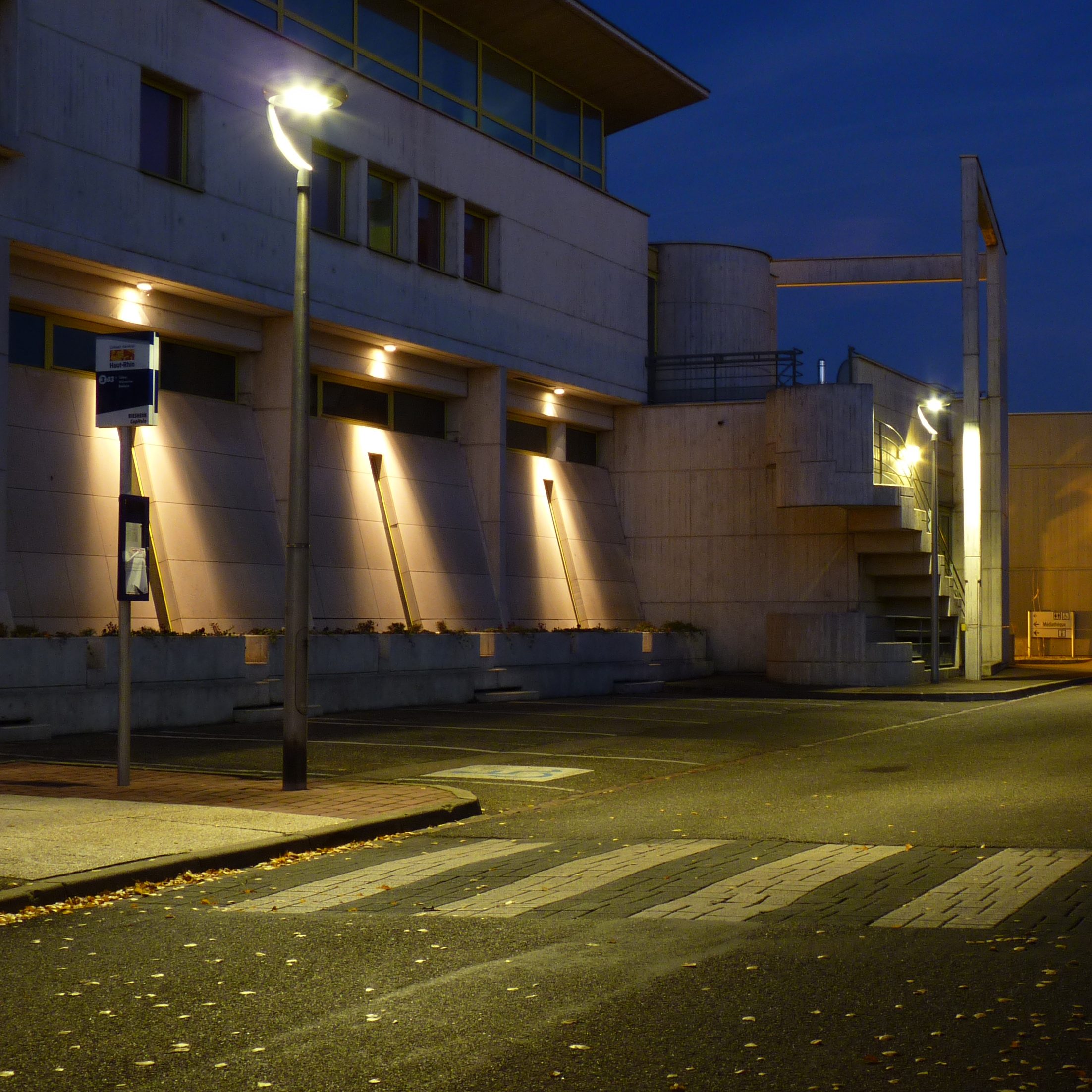 Biesheim - vue de nuit - télégestion par contrôleurs Citylone